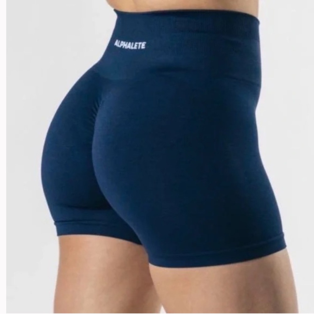 Alphalete Tuxedo Blue Amplify High-Rise Shorts